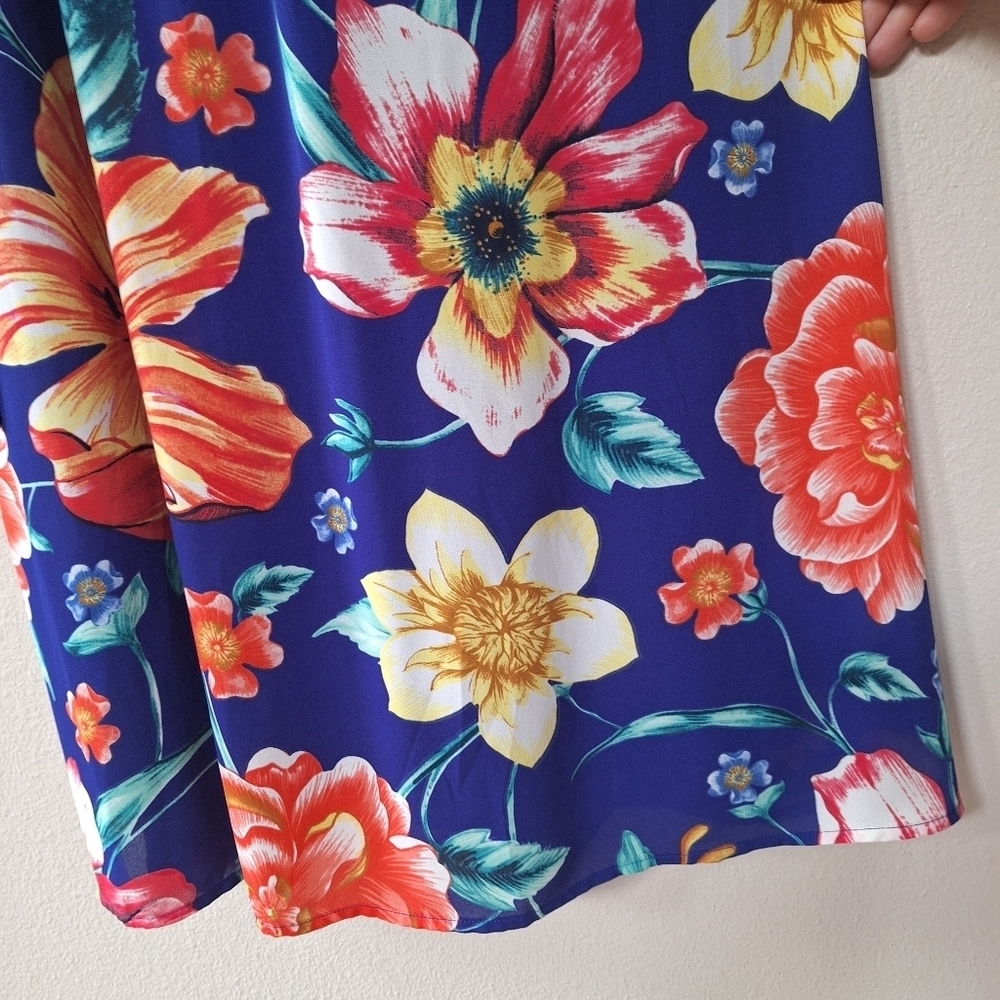 (SHELL) Moulinette Soeurs Floral Midi Dress - Blue and Pink - Picture 4 of 11